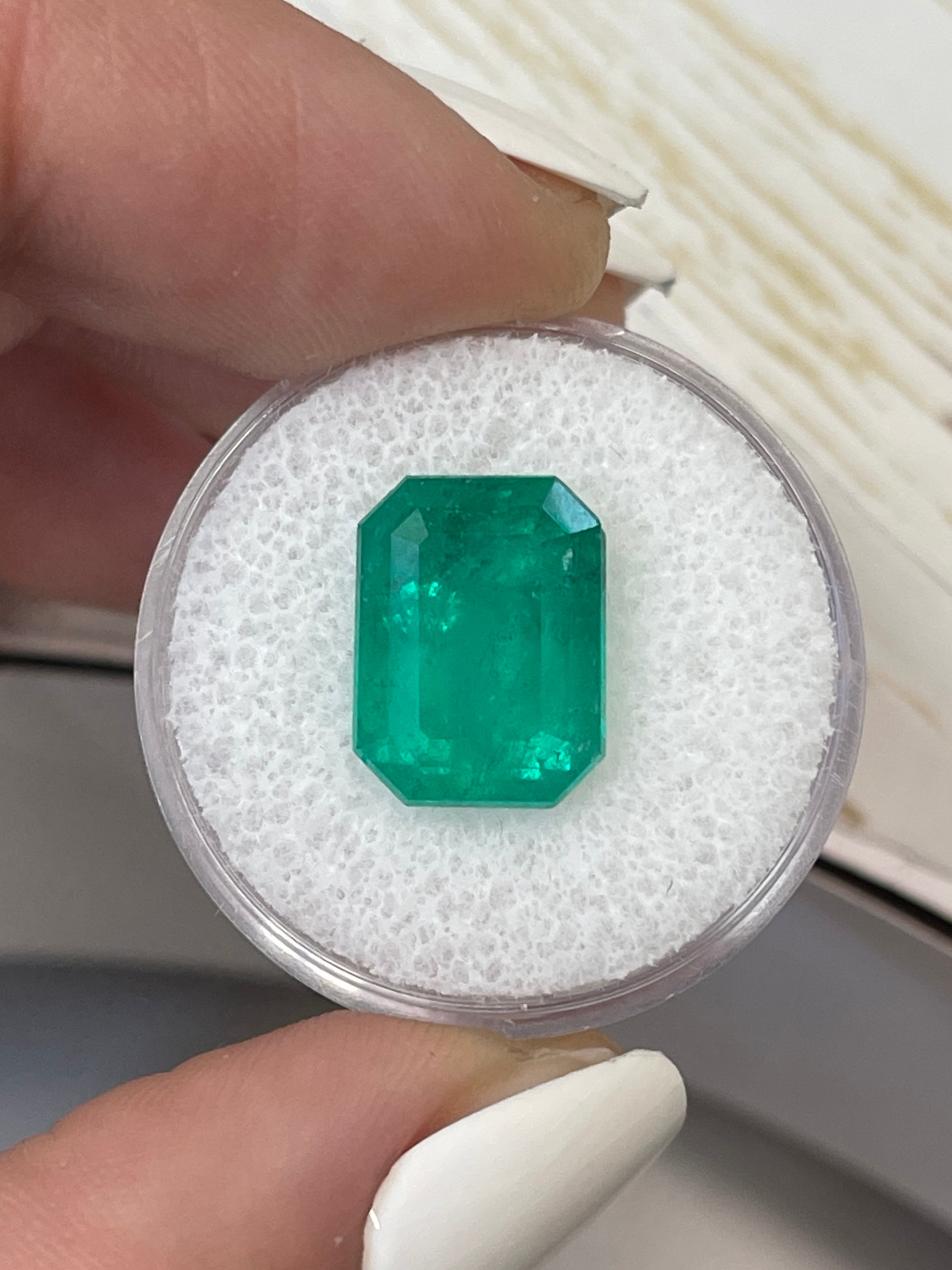 Emerald Cut Colombian Emerald - 7.64 Carat Loose Gemstone