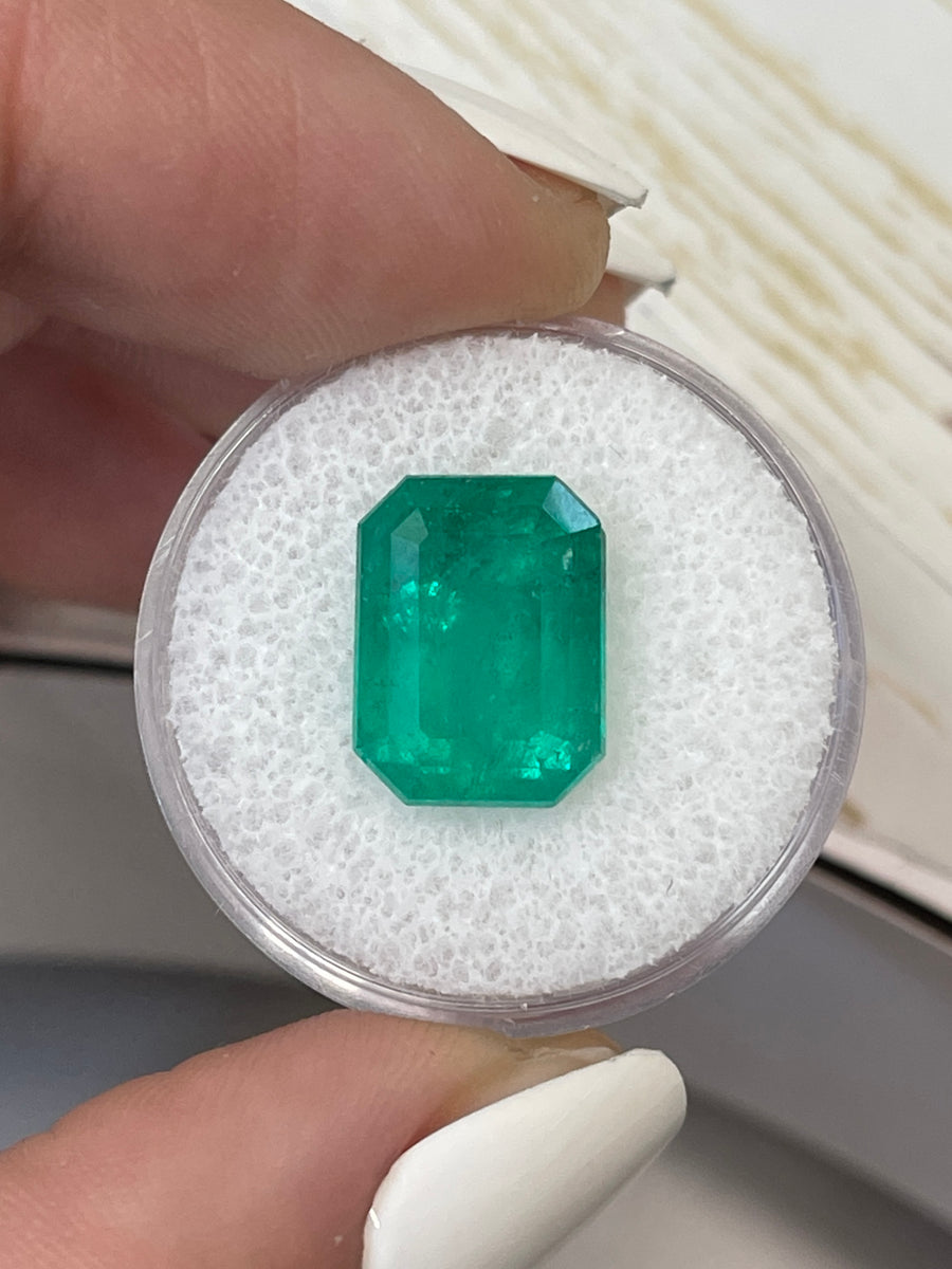 Emerald Cut Colombian Emerald - 7.64 Carat Loose Gemstone
