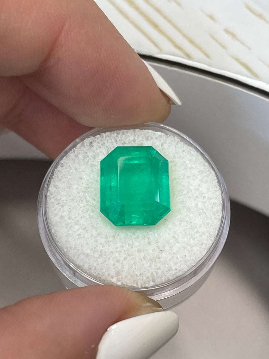 13x11 Colombian Emerald - A Brilliant 8.46 Carat Emerald Cut Gem