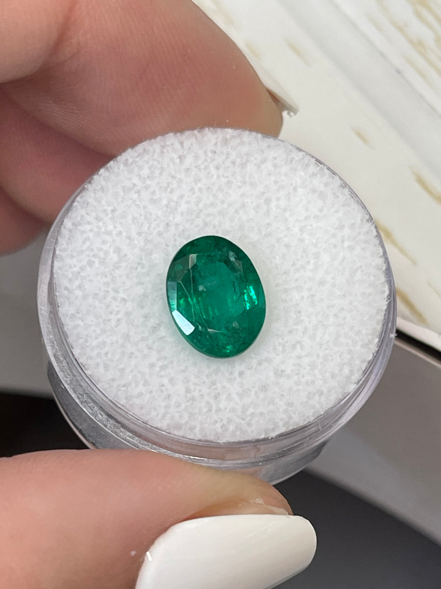 Emerald Green Zambian Oval Cut Gemstone - 2.90 Carats