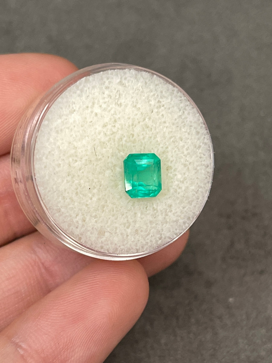 1.17 Carat Colombian Emerald - Natural Loose Gemstone with Chunky Emerald Cut