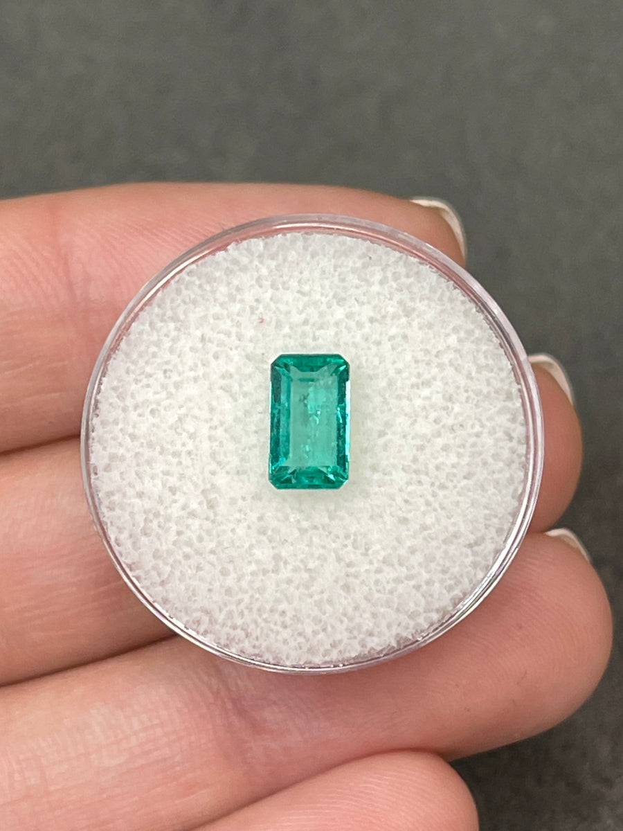 Elongated Emerald Cut - 1.26 Carat Colombian Emerald - Natural Loose Gemstone (8.5mm x 5mm)
