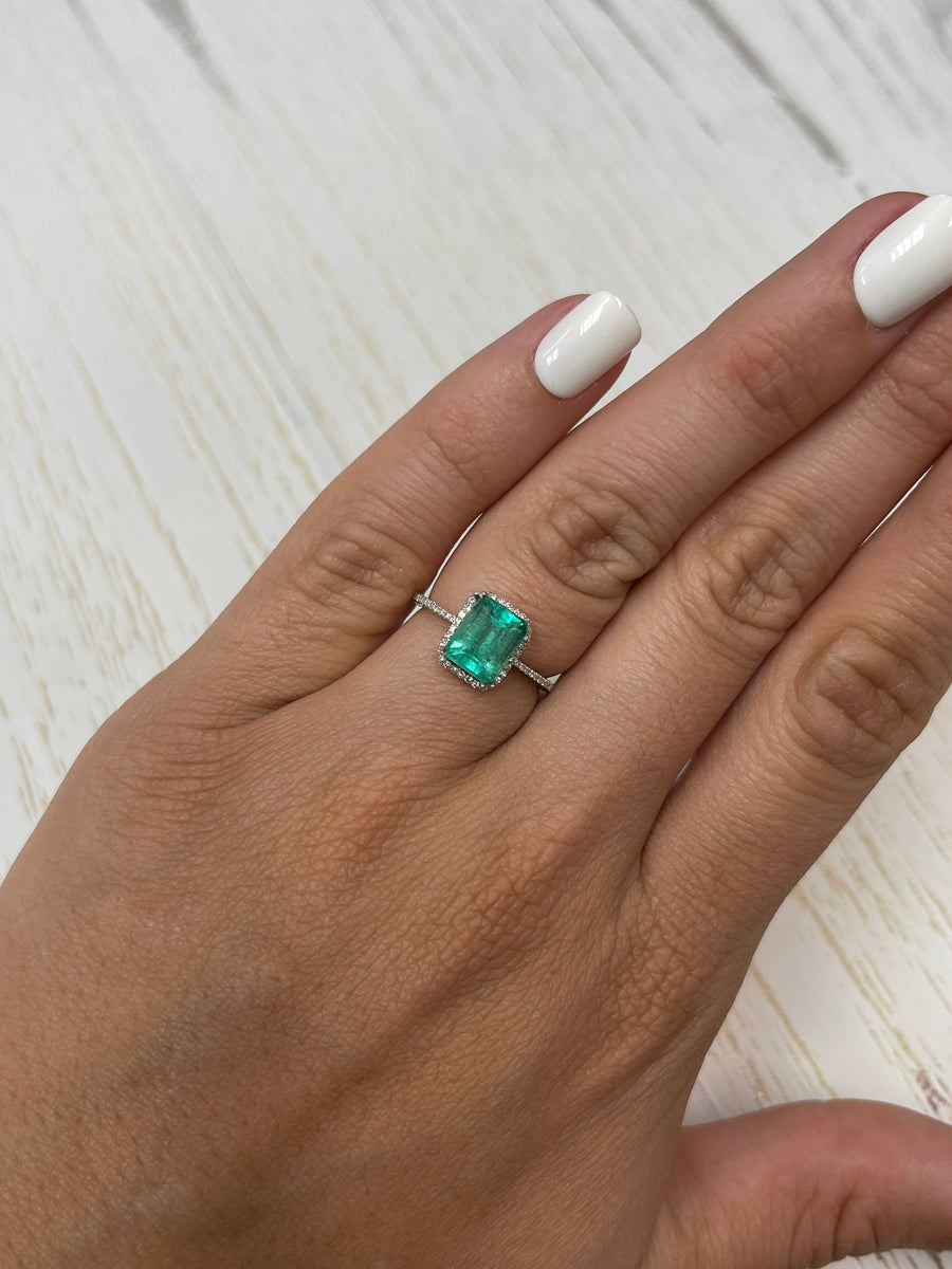Exquisite Loose Emerald - 1.91 Carats of Pastel Bluish Green Elegance