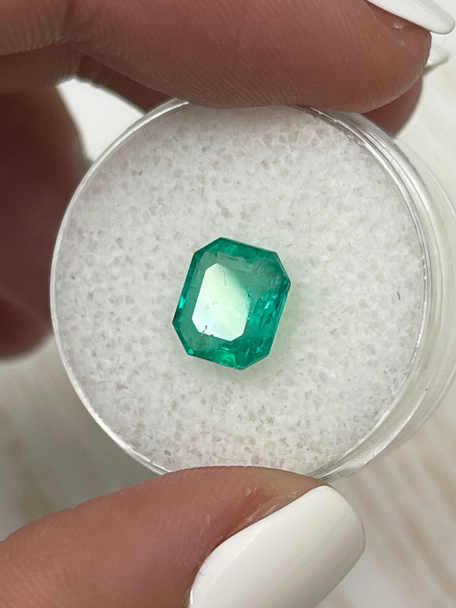 2.36 Carat Clipped Corners Colombian Emerald - Vivid Green