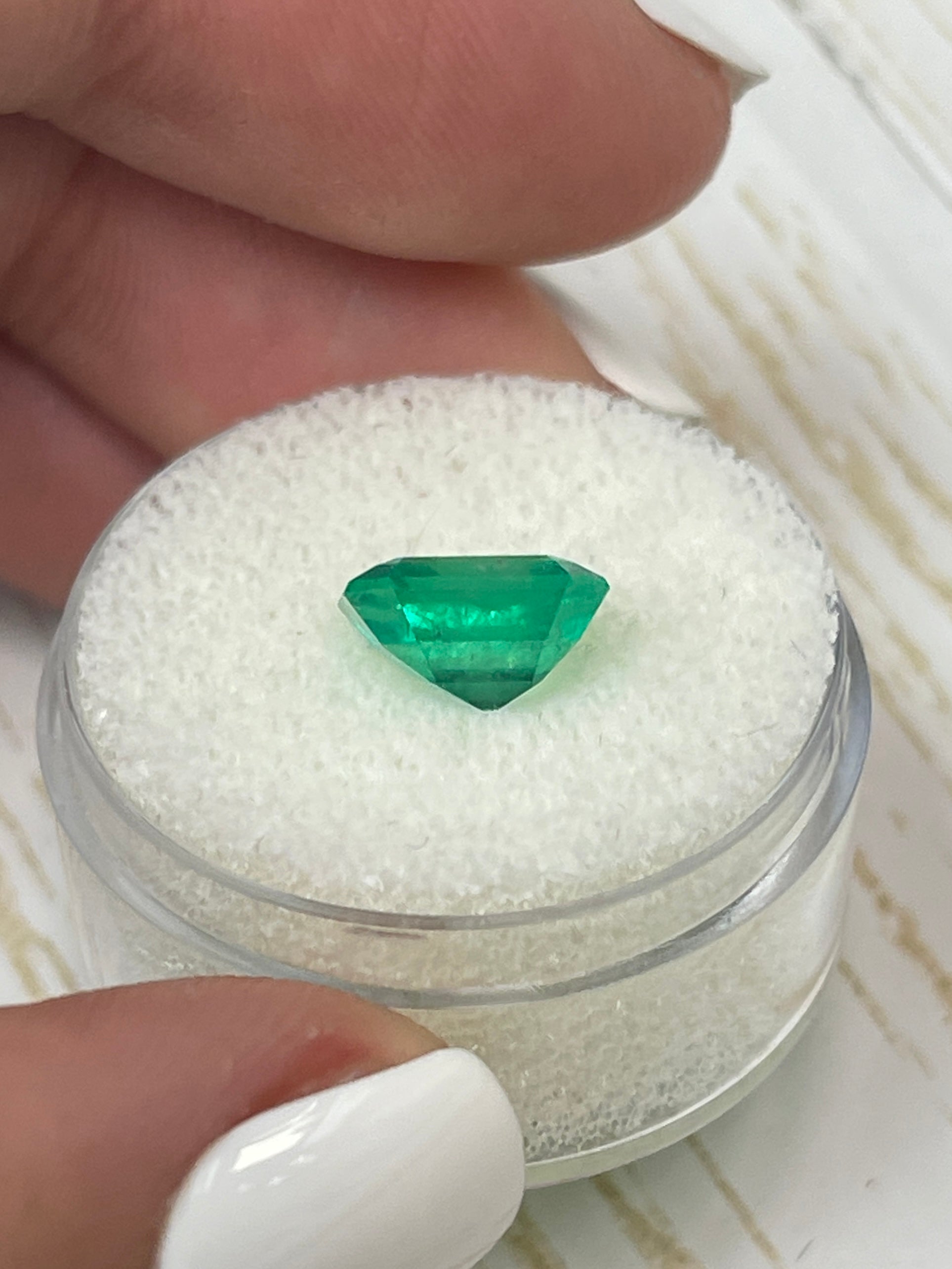 2.63 Carat Loose Colombian Emerald - Rich Bluish Hue, Emerald Cut