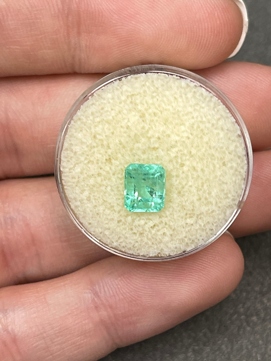 Unset Colombian Emerald: 1.48 Carat, Emerald Cut, Naturally Mined