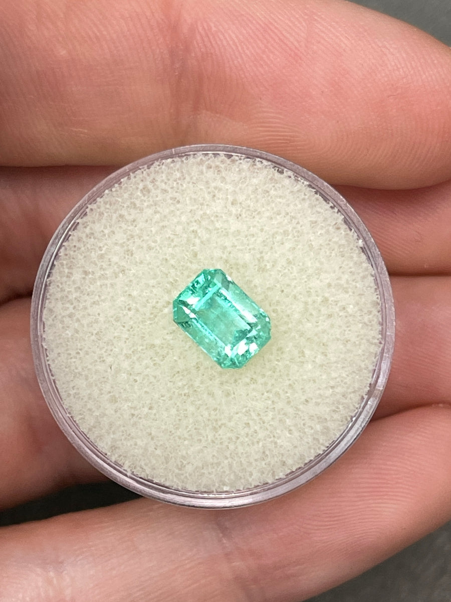 Genuine Sea Foam Green Emerald - 1.53 Carat Loose Colombian Gem