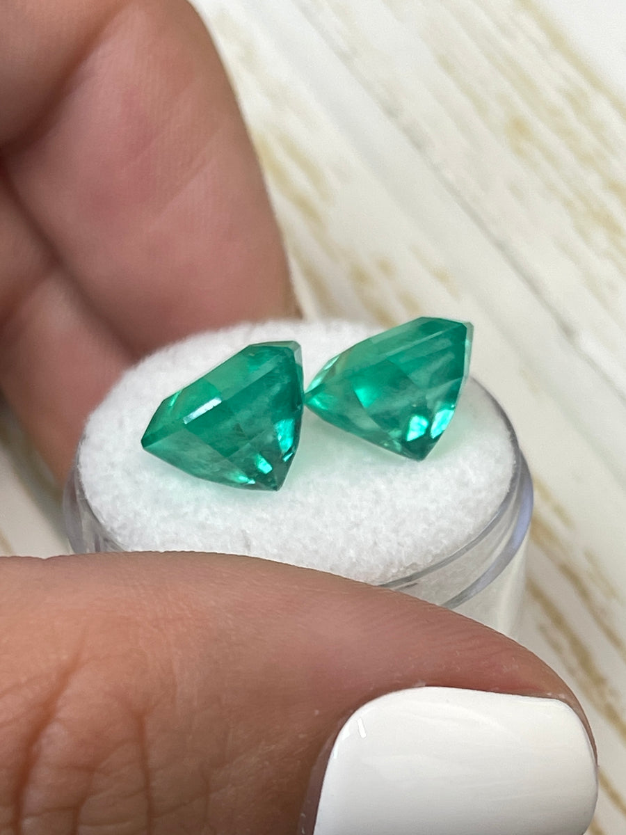 10x10mm Colombian Emeralds: 10.33 Carats, Perfect for Jewelry