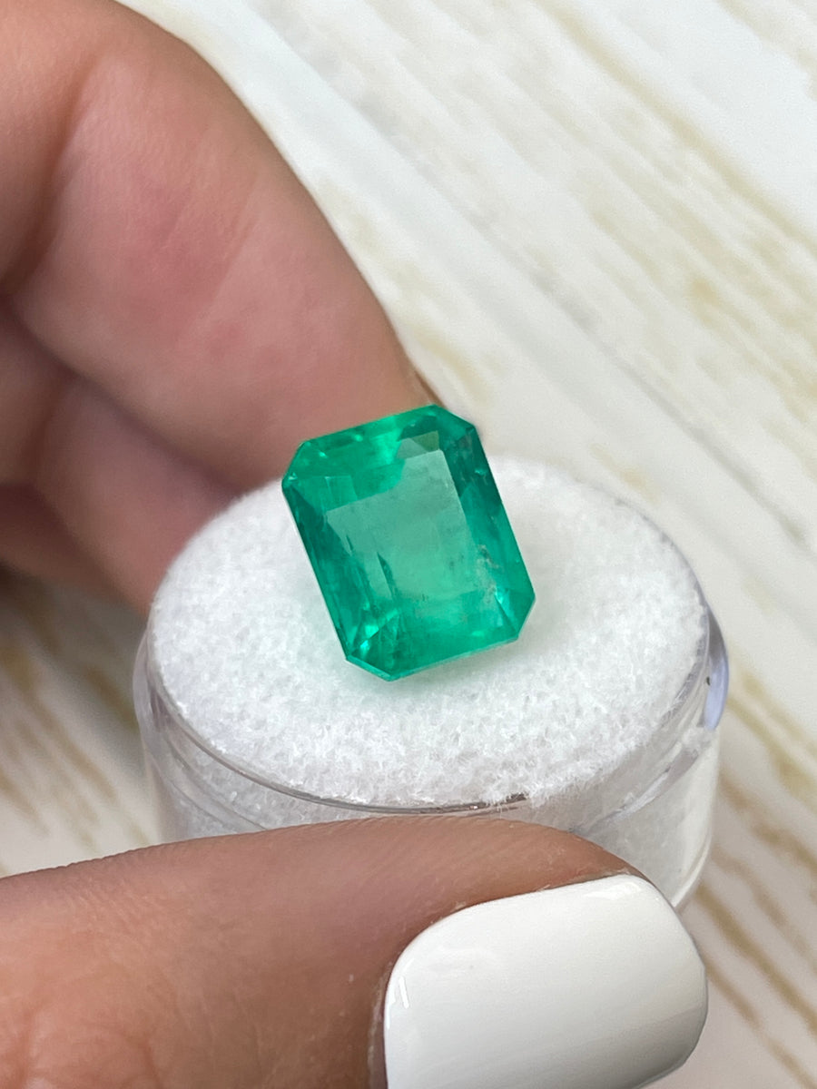 Vivid Loose Colombian Emerald - 7.81 Carat Emerald Cut Jewel