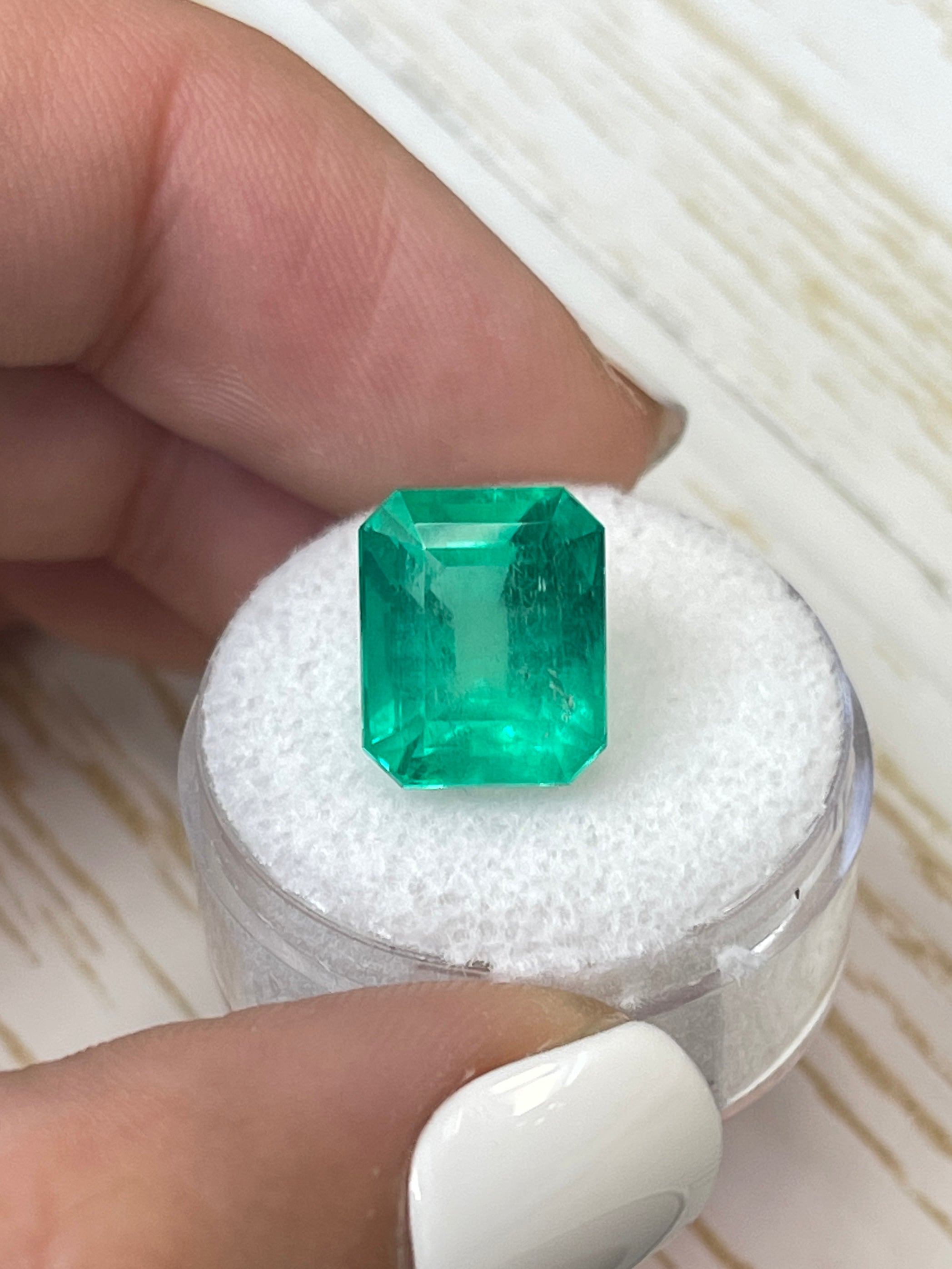 Magnificent 7.81 Carat Emerald Cut Emerald - Loose Colombian Gem