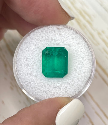 Classic Emerald Cut Colombian Emerald - 4.50 Carat 11x9 Medium Muzo Green Natural Gemstone