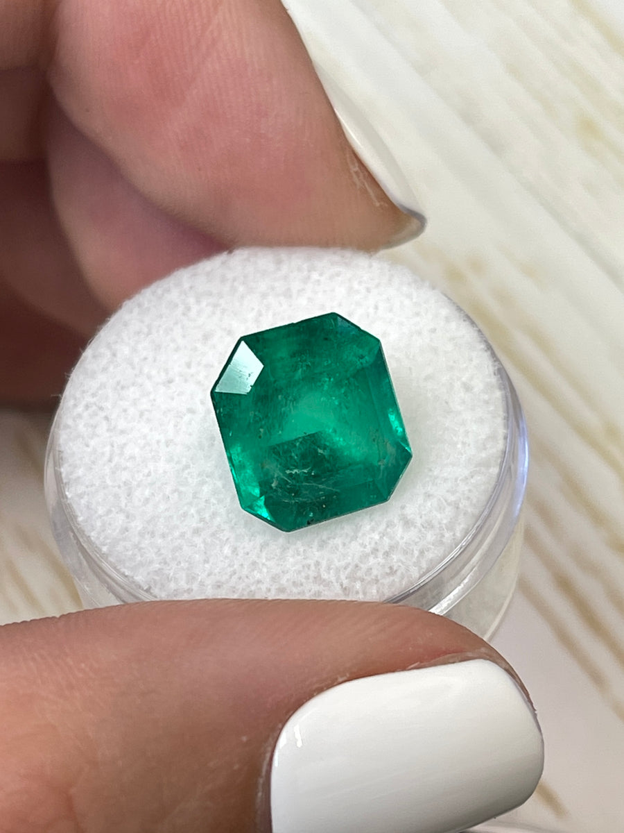 Emerald Cut Loose Colombian Emerald - 5.91 Carats, Deep Green