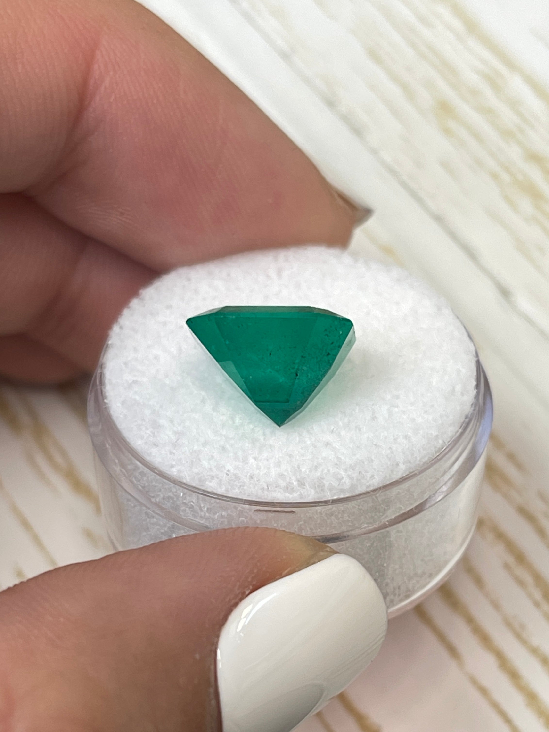 Colombian Emerald Gem - 5.91 Carat, Deep Green, Loose Stone