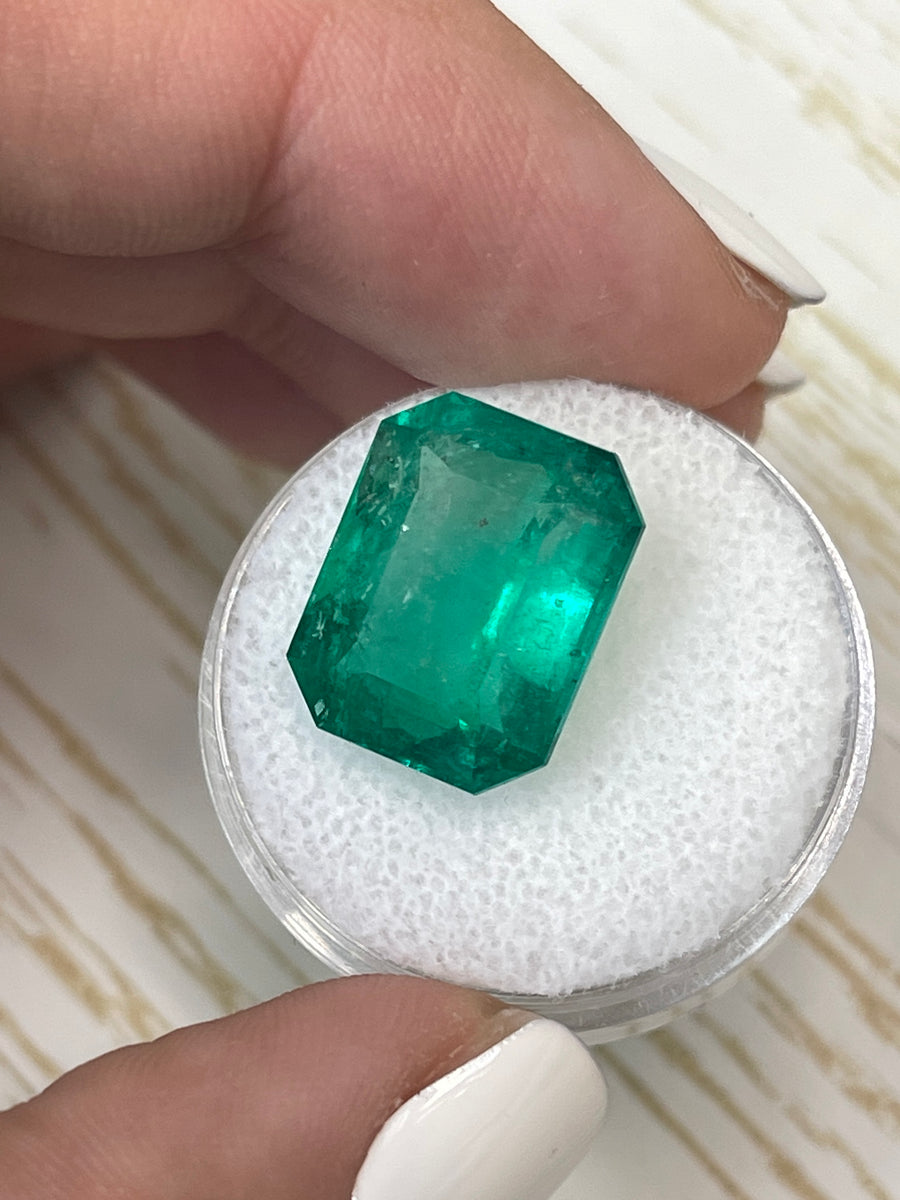 Natural Colombian Emerald - 11.47 Carat Fine Loose Stone - Emerald Cut