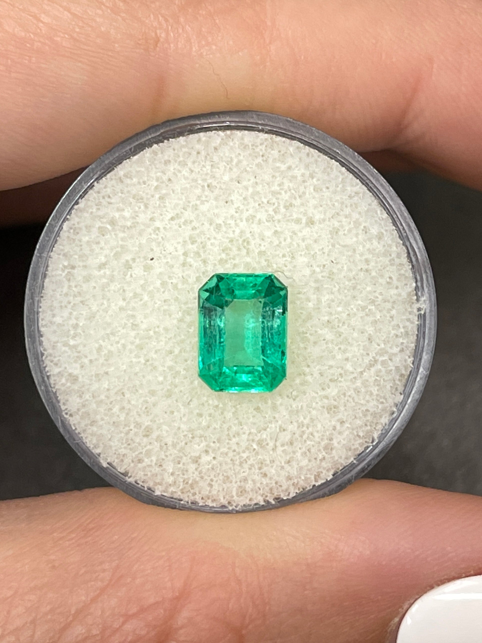 1.80 Carat Exquisite Colombian Emerald in a Brilliant Emerald Cut