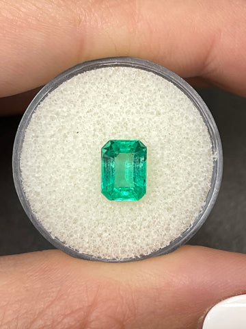 1.80 Carat Exquisite Colombian Emerald in a Brilliant Emerald Cut