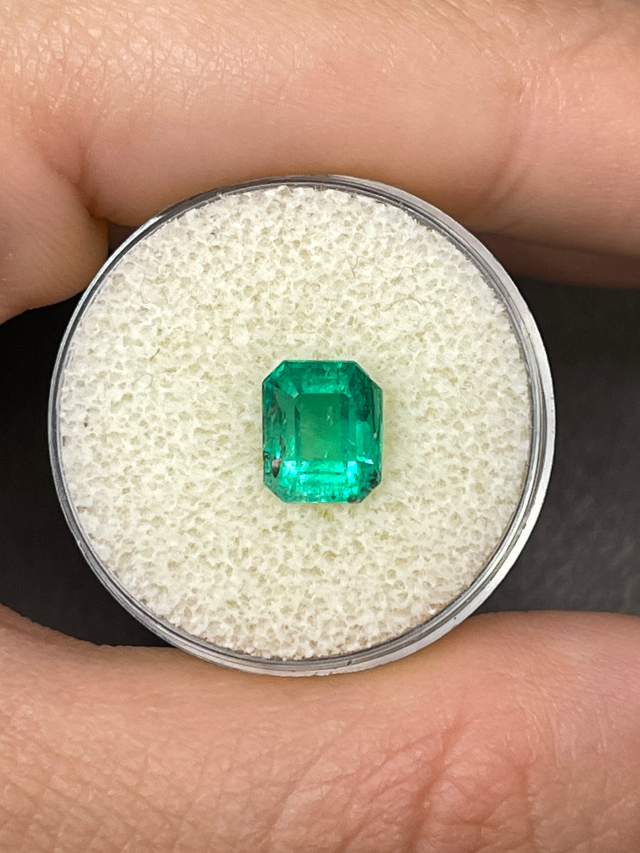 Flawed 1.89 Carat Muzo Green Colombian Emerald - Emerald Cut, Natural Loose Stone
