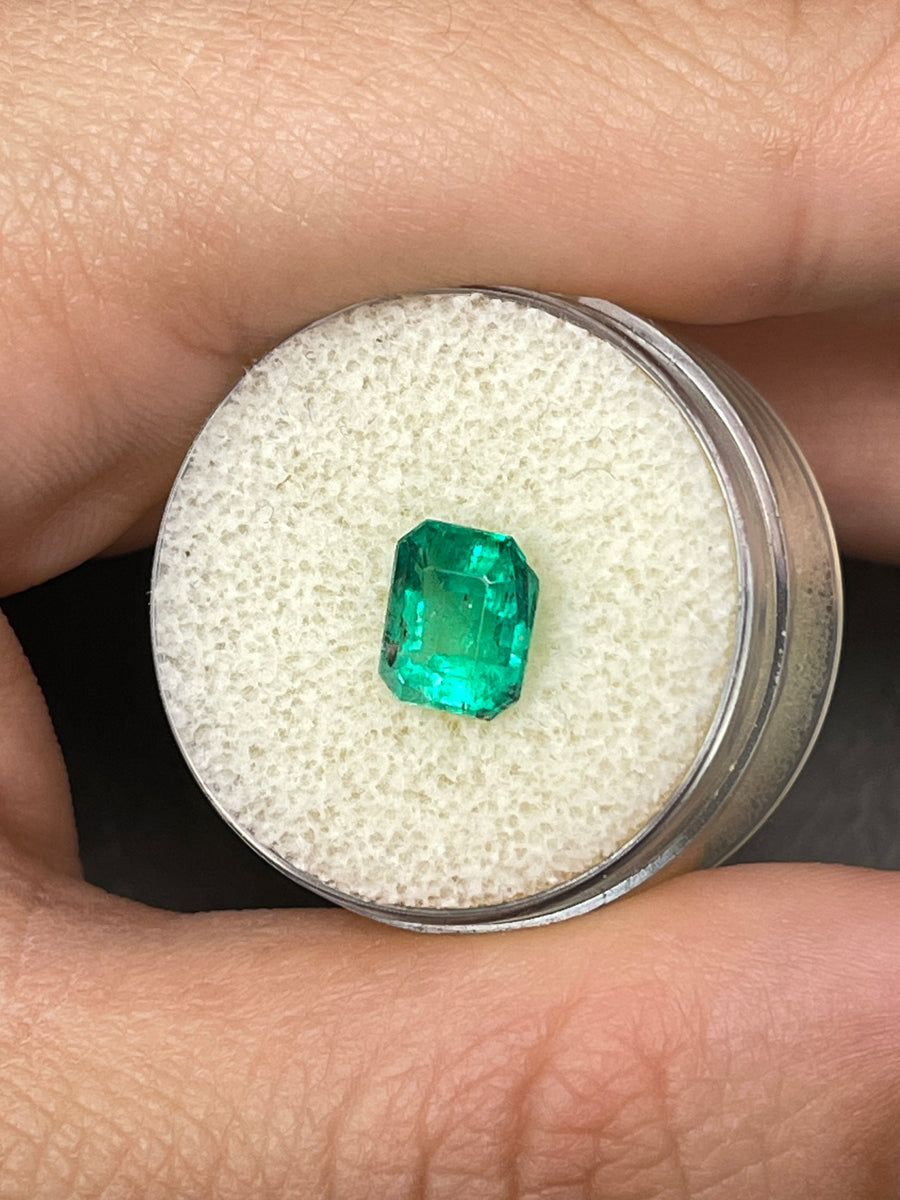 1.89 Carat Colombian Emerald with Muzo Green Hue - Imperfect, Emerald Cut