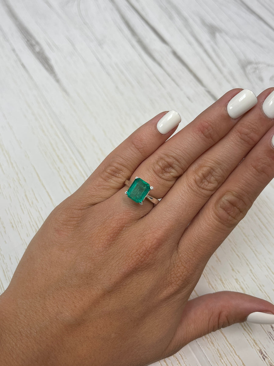 5.11 Carat 10x8 Green Natural Loose Colombian Emerald- Emerald Cut