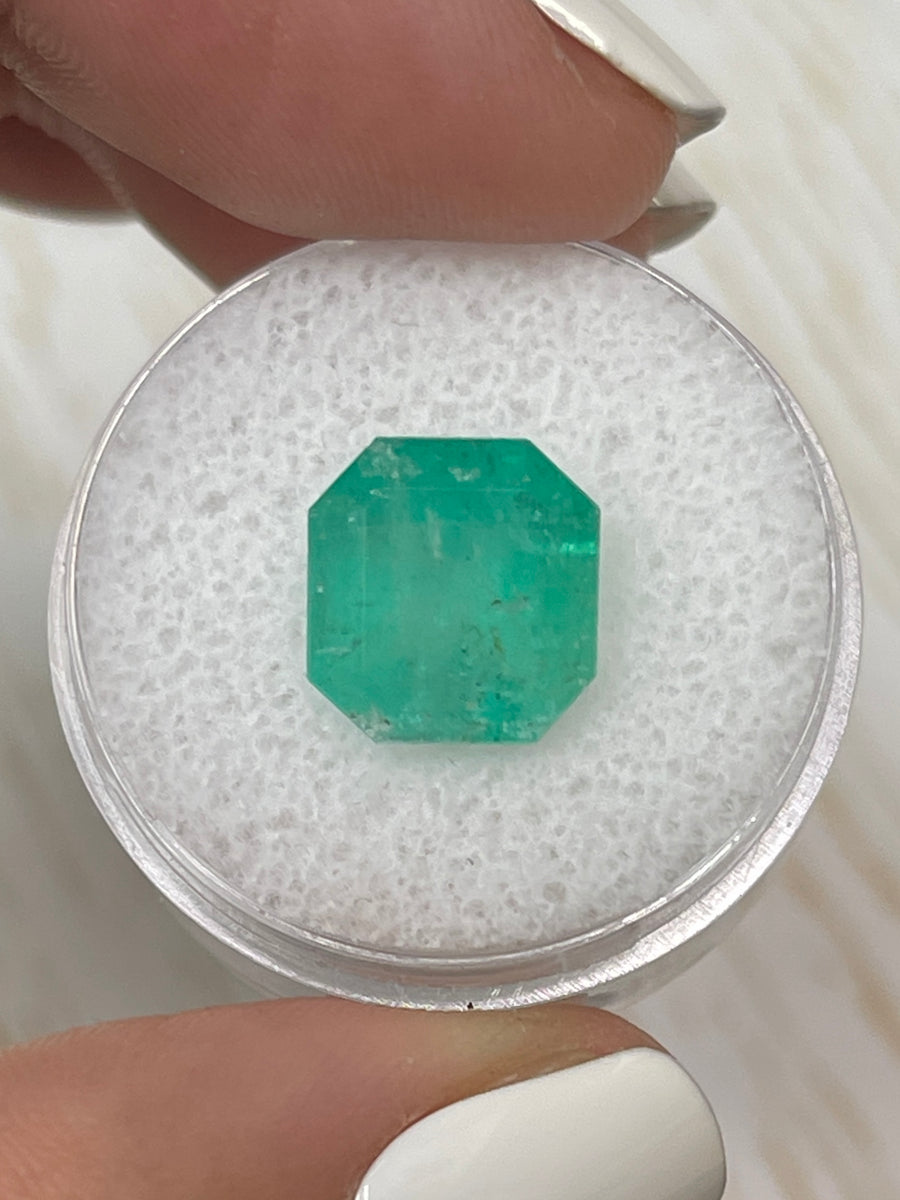 11x10 Asscher Cut Colombian Emerald - 5.29 Carat Loose Gemstone