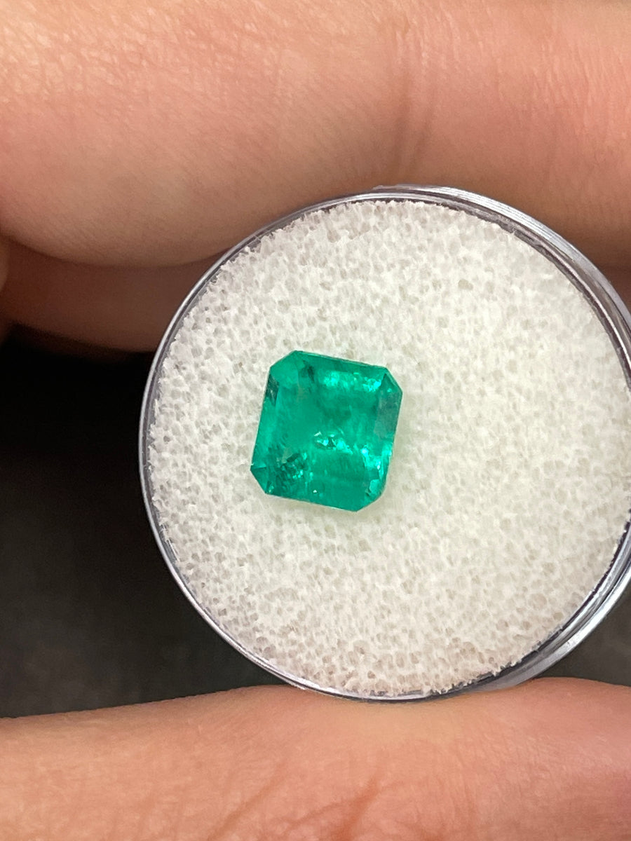 Chivor Mine's 2.06 Carat Asscher Cut Colombian Emerald