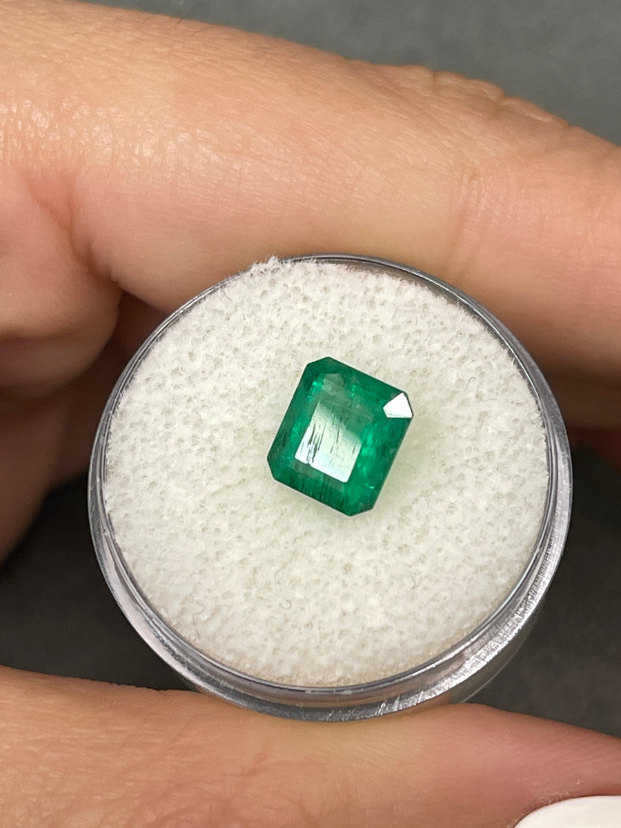 Brazilian Emerald in Asscher Cut - 2.25 Carat Natural Green Gemstone