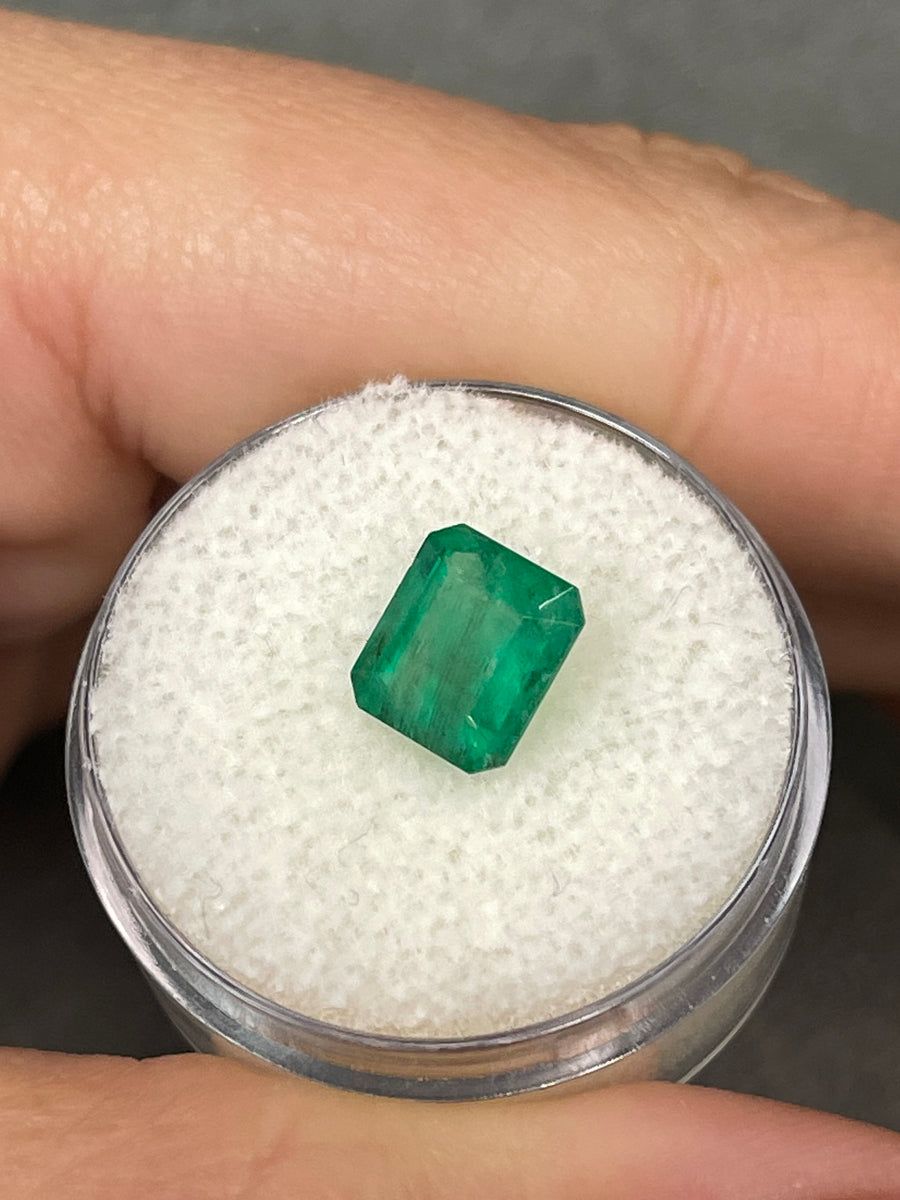 Dark Green Asscher Cut Emerald - 2.25 Carat Loose Brazilian Jewel