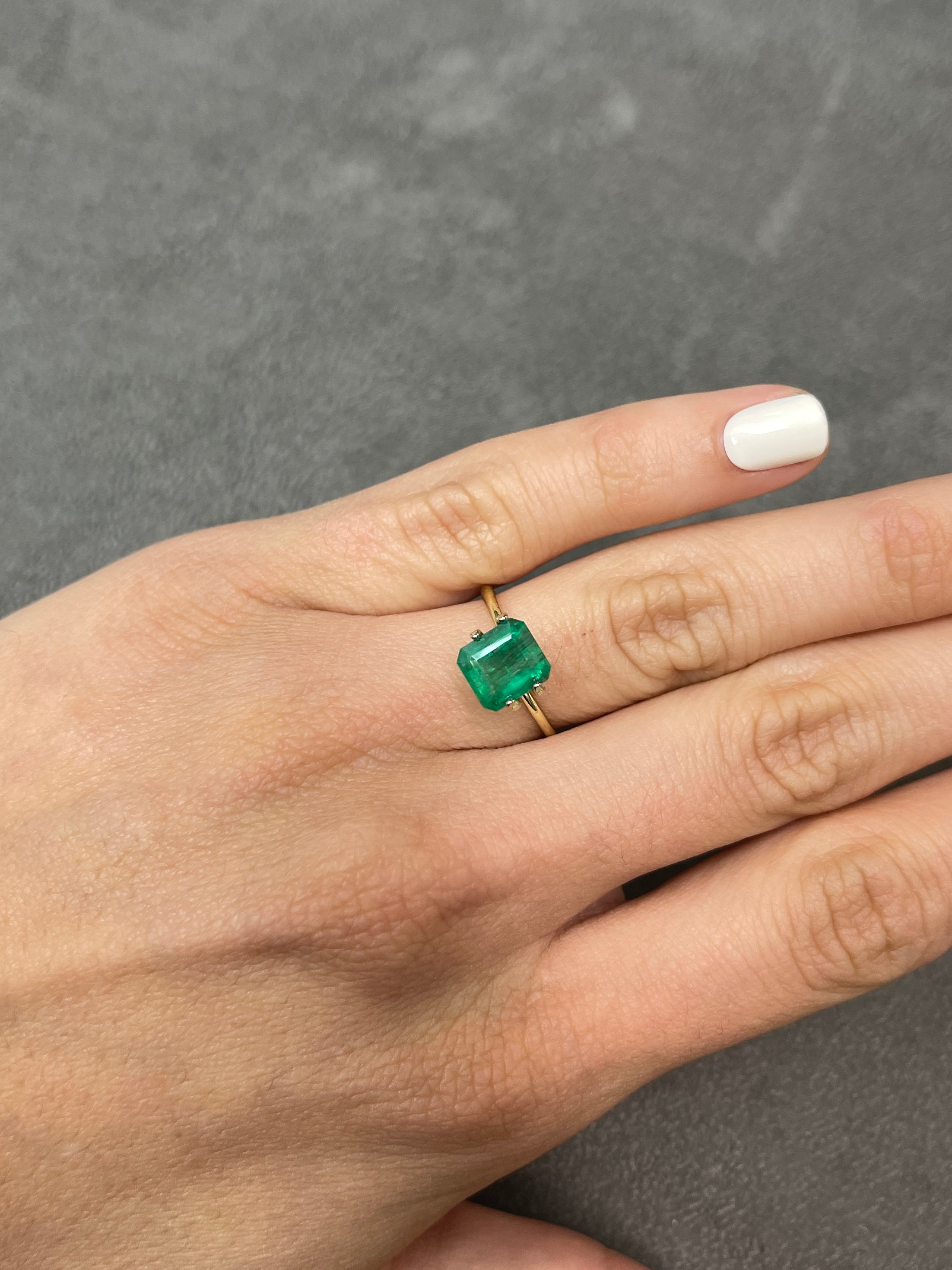 2.25 Carat Dark Green Natural Loose Brazilian Emerald-Asscher Cut - JR Colombian Emeralds