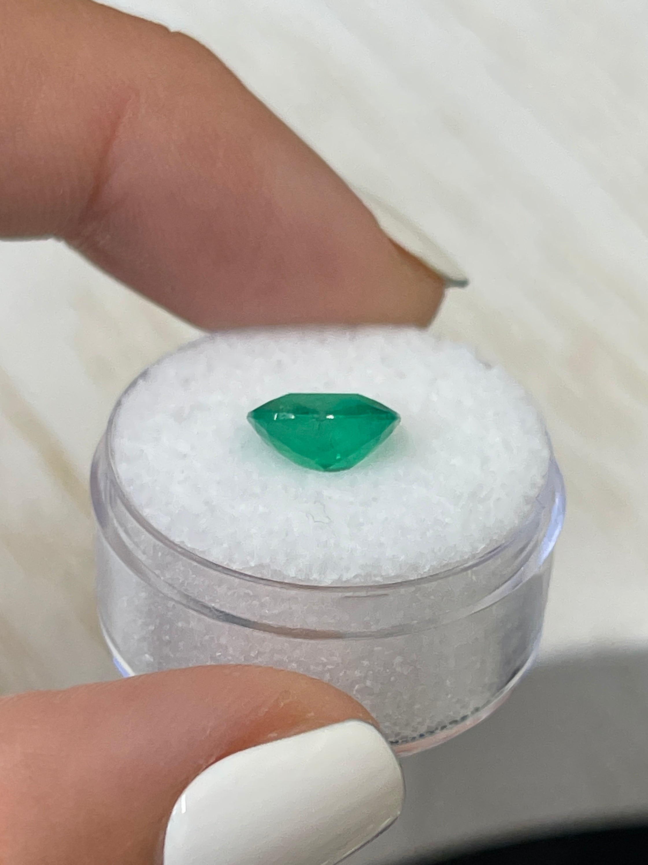 2.49 Carat 9.5x9 Spready Natural Loose Colombian Emerald-Cushion Cut - JR Colombian Emeralds