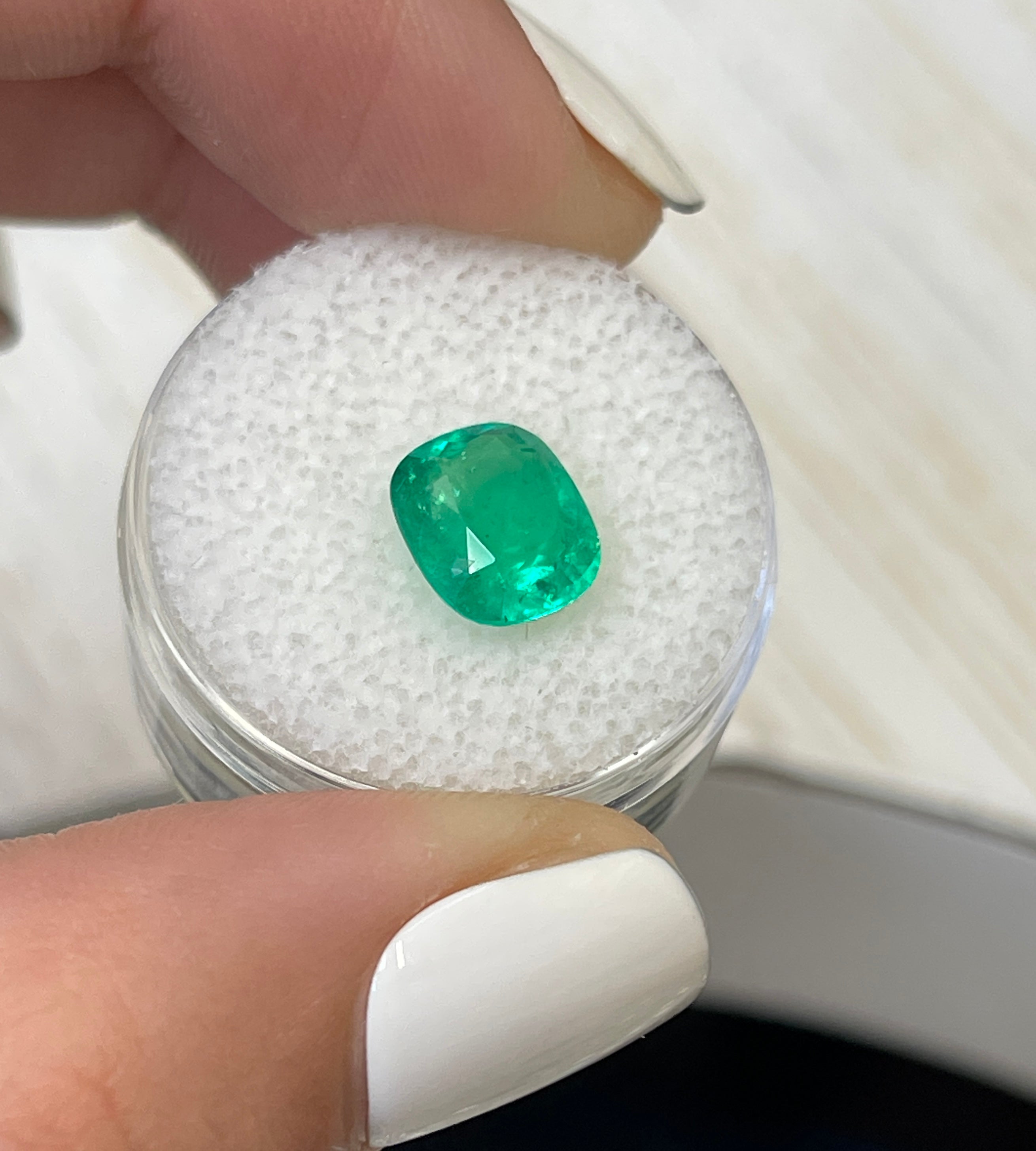 Elongated Cushion Cut Emerald - 2.50 Carats - Stunning Natural Yellow-Green Tones