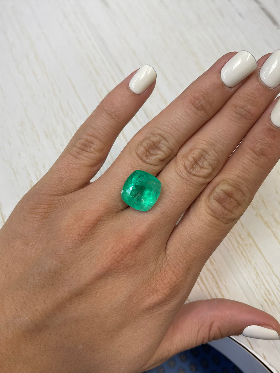 Medium Green Natural Colombian Emerald - 15x15mm, 14.55 Carats