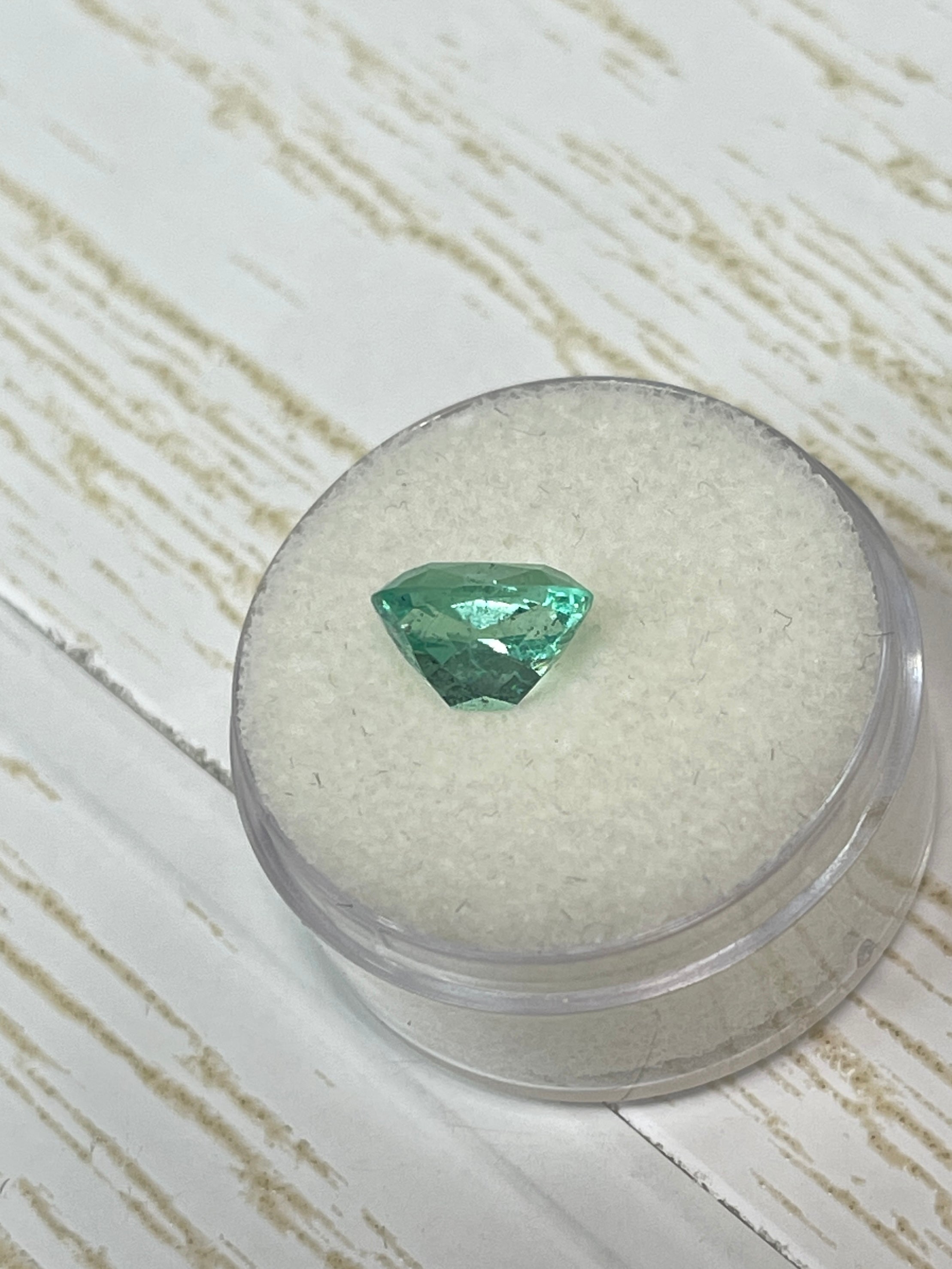 Elongated Cushion Cut Seafoam Green Colombian Emerald - 2.31 Carats