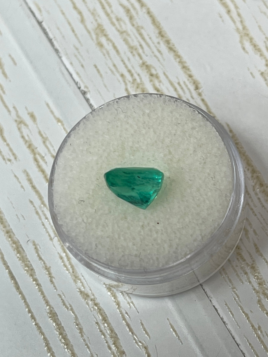 Elongated Cushion Cut Colombian Emerald - Vibrant 2.51 Carat Bluish Green Gem