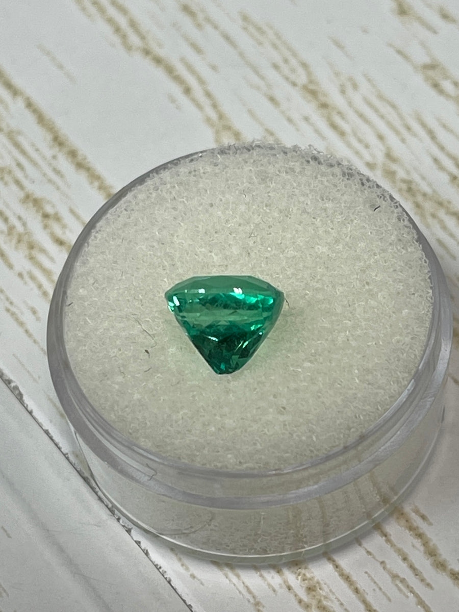 Muzo Mine's 2.64 Carat Yellow-Green Colombian Emerald - Cushion Shape