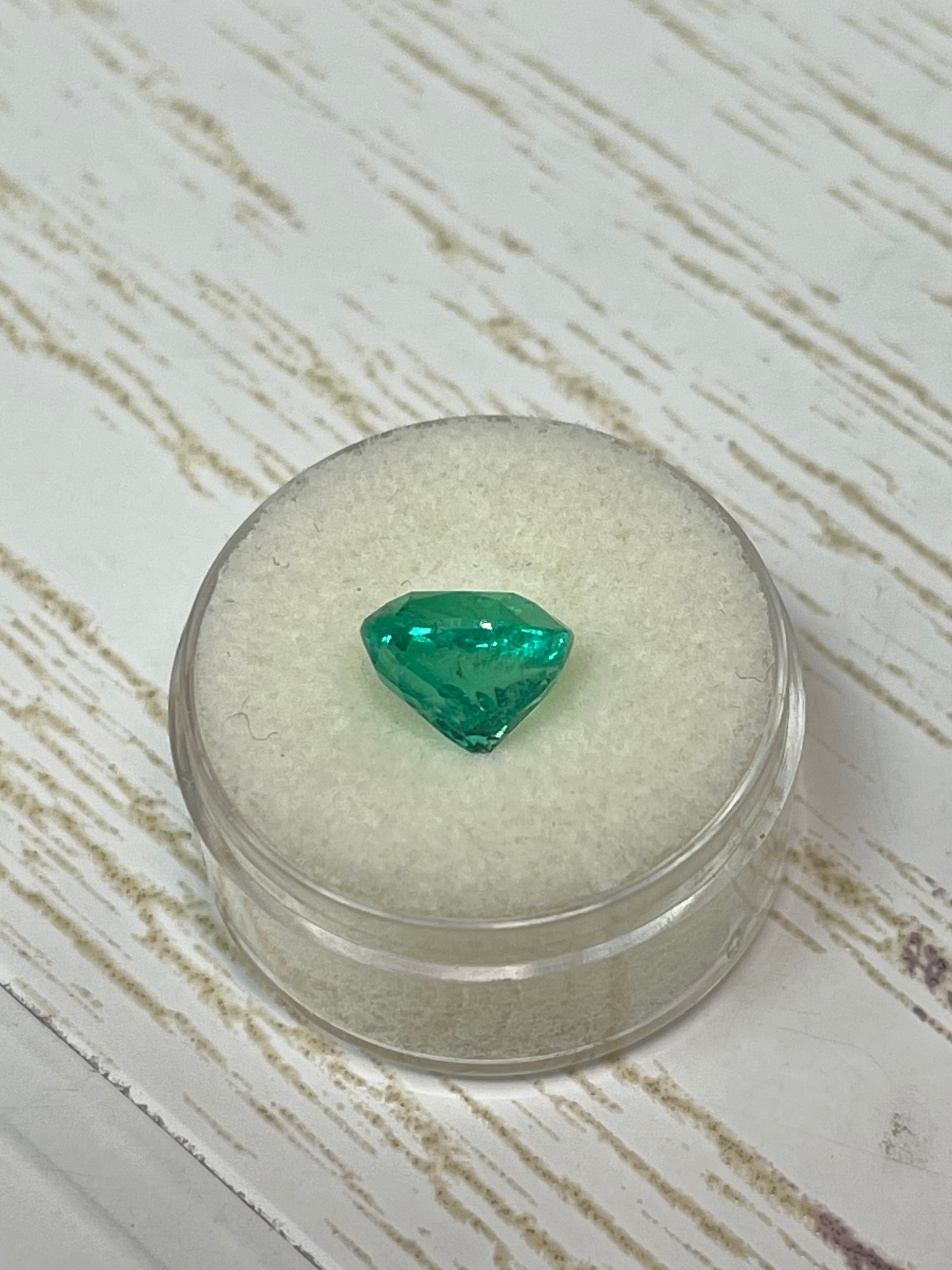 Cushion-Cut Colombian Emerald - 3.65 Carats, Striking Yellowish Green