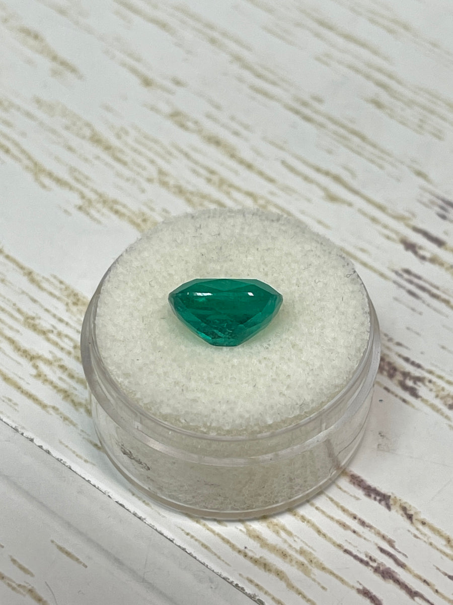 Cushion Shaped Colombian Emerald - 4.45 Carats, Vibrant Muzo Green, 11x9 Dimensions