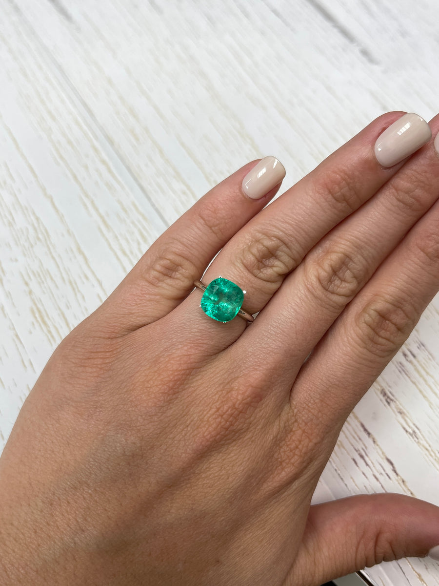 Vivid Yellow-Green Colombian Emerald - 4.76 Carat Loose Stone
