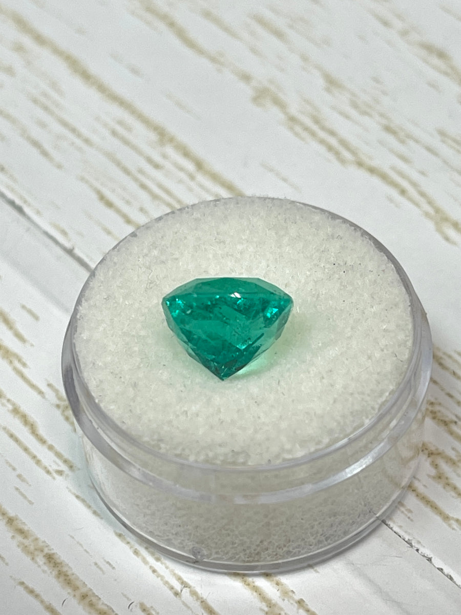 Cushion Cut Vivid Bluish Colombian Emerald - 4.93 Ct - Loose Gemstone with Minor Oil