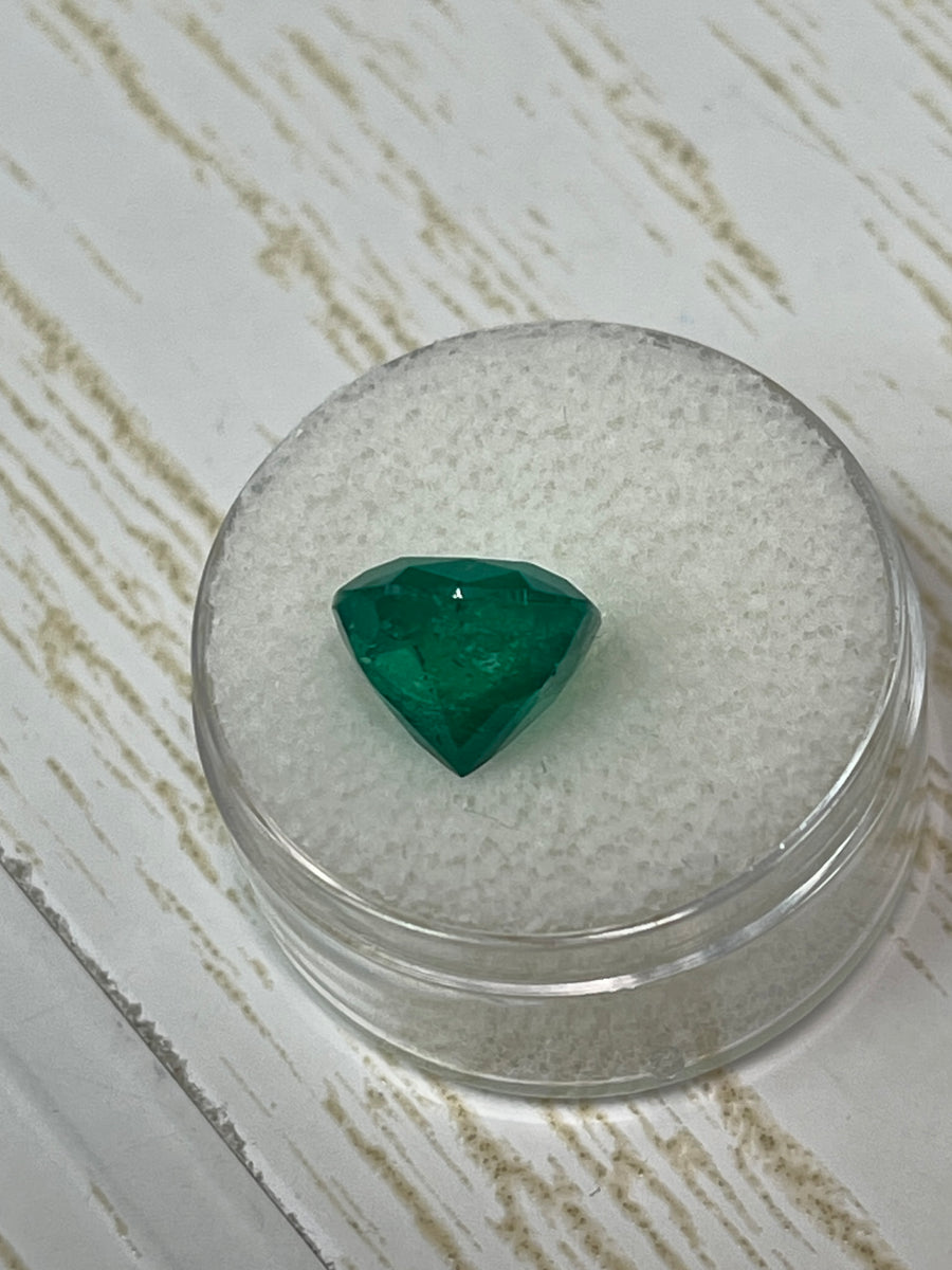5.39 Carat Cushion-Cut Colombian Emerald - Lustrous Muzo Green - Minor to Moderate Oil Treated - Loose Gem