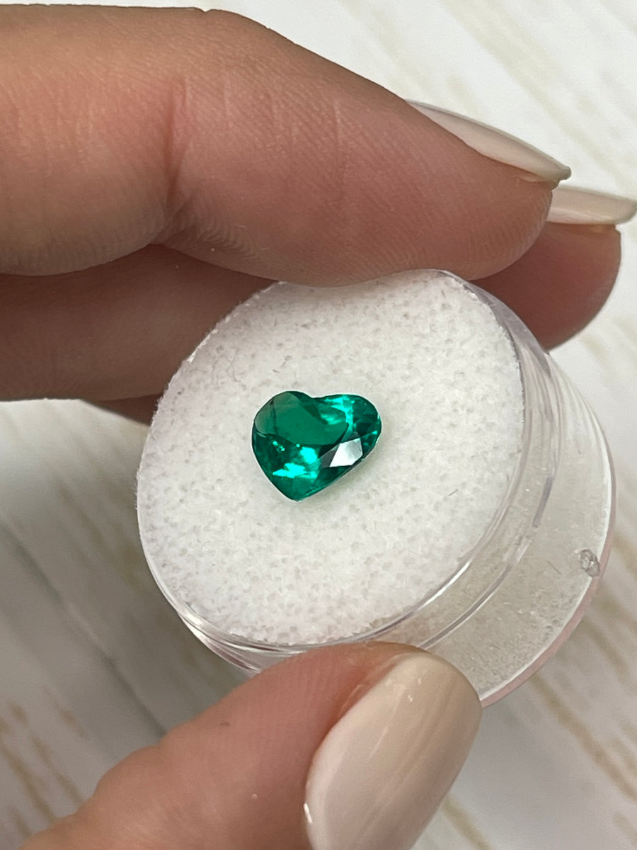 Colombian Emerald Heart Ring - 1.55 Carat Loose Gemstone