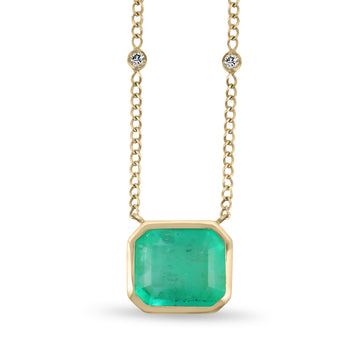 Buy 6.45ct Bluish Green Oval Emerald Solitaire Necklace 18k,colombian  Emerald Pendant 18K Gold,oval Cut Emerald Necklace,natura Oval Emerald 18K  Online in India - Etsy