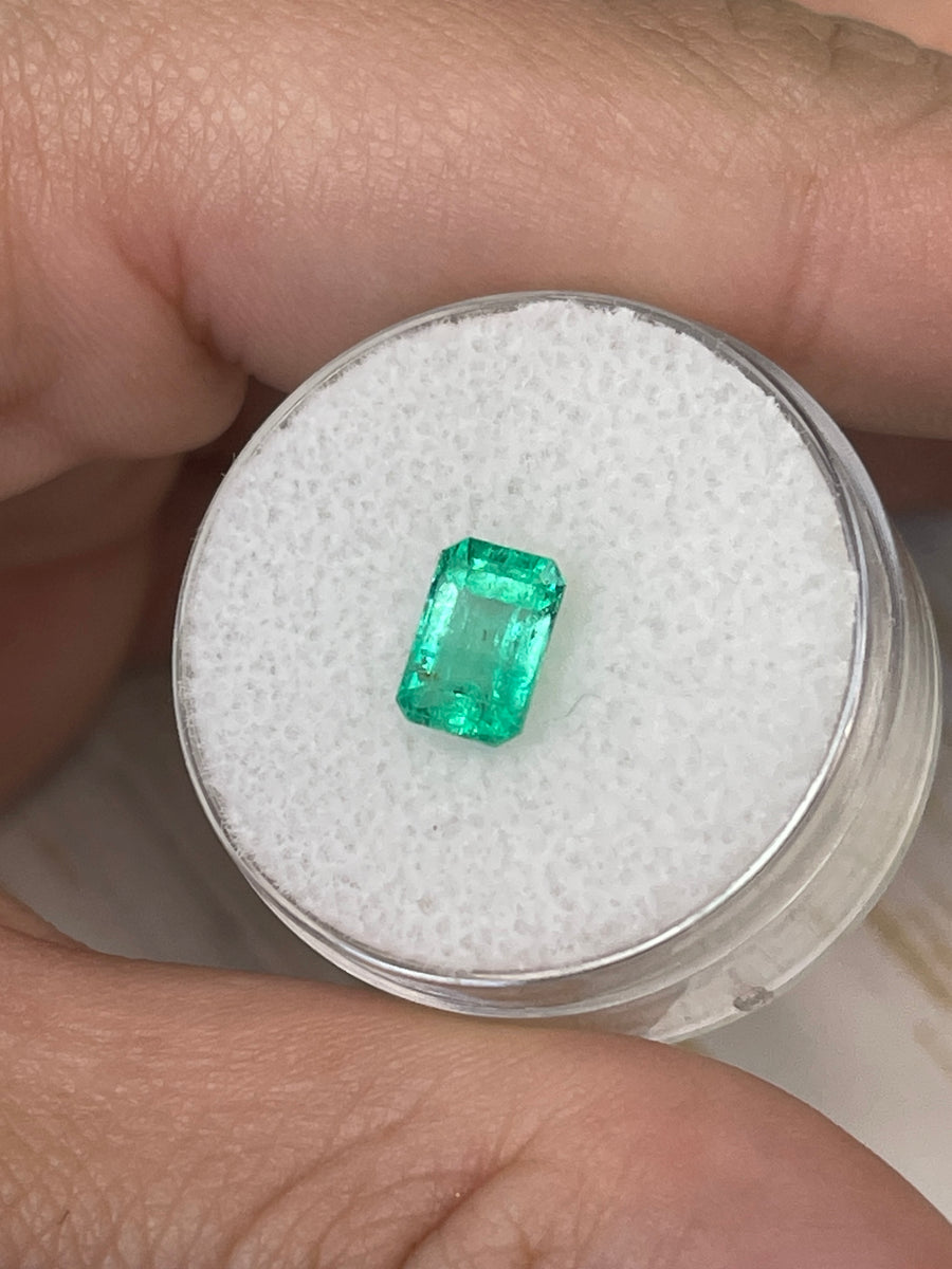 1.28 Carat Colombian Emerald with Elongated Emerald Cut - Unmounted