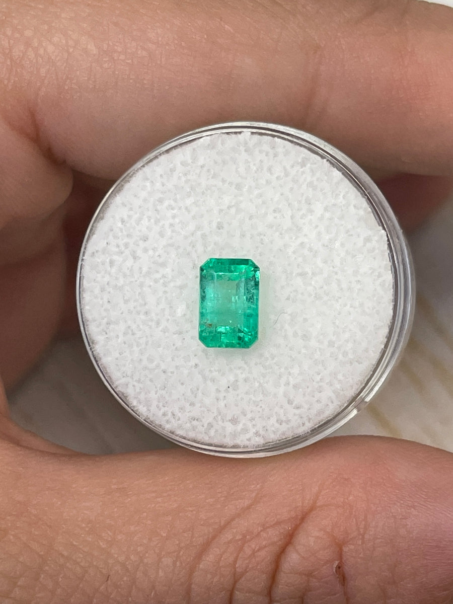 Loose Colombian Emerald - 1.28 Carat, Emerald Cut, 7.6x5 Dimensions