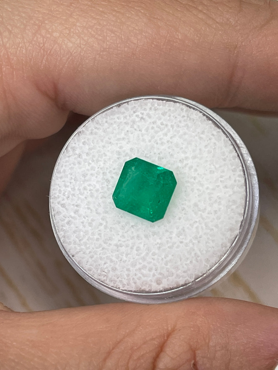 Natural Asscher Cut Colombian Emerald - 1.84 Carat Loose Stone