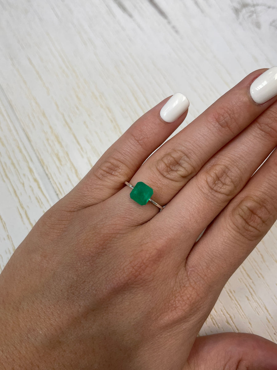 1.84 Carat Colombian Emerald - Unset Asscher Cut Gem