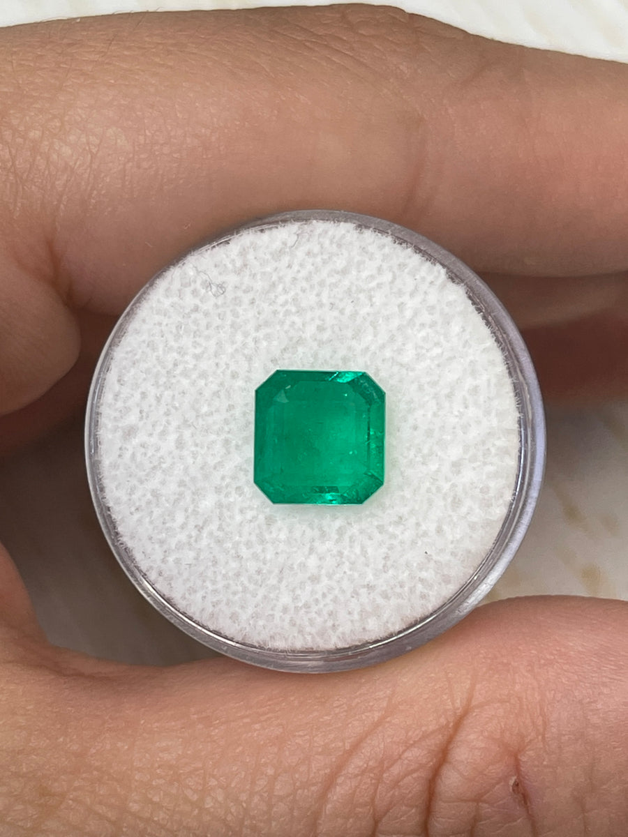 Asscher Cut Muzo Green Colombian Emerald - 1.97 Carat