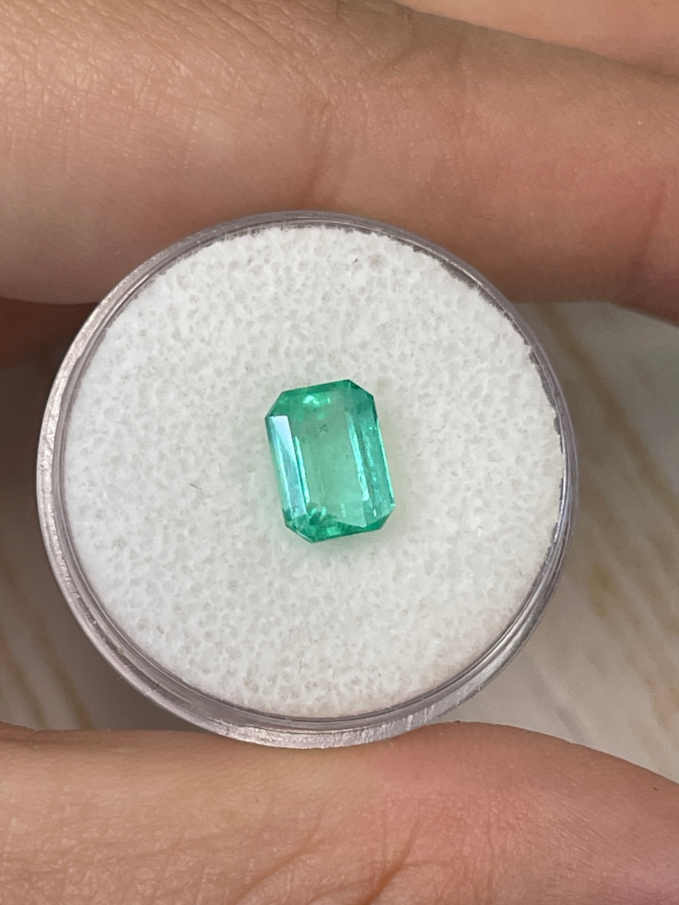 1.99 Carat Natural Colombian Emerald - Light Green, Emerald Cut