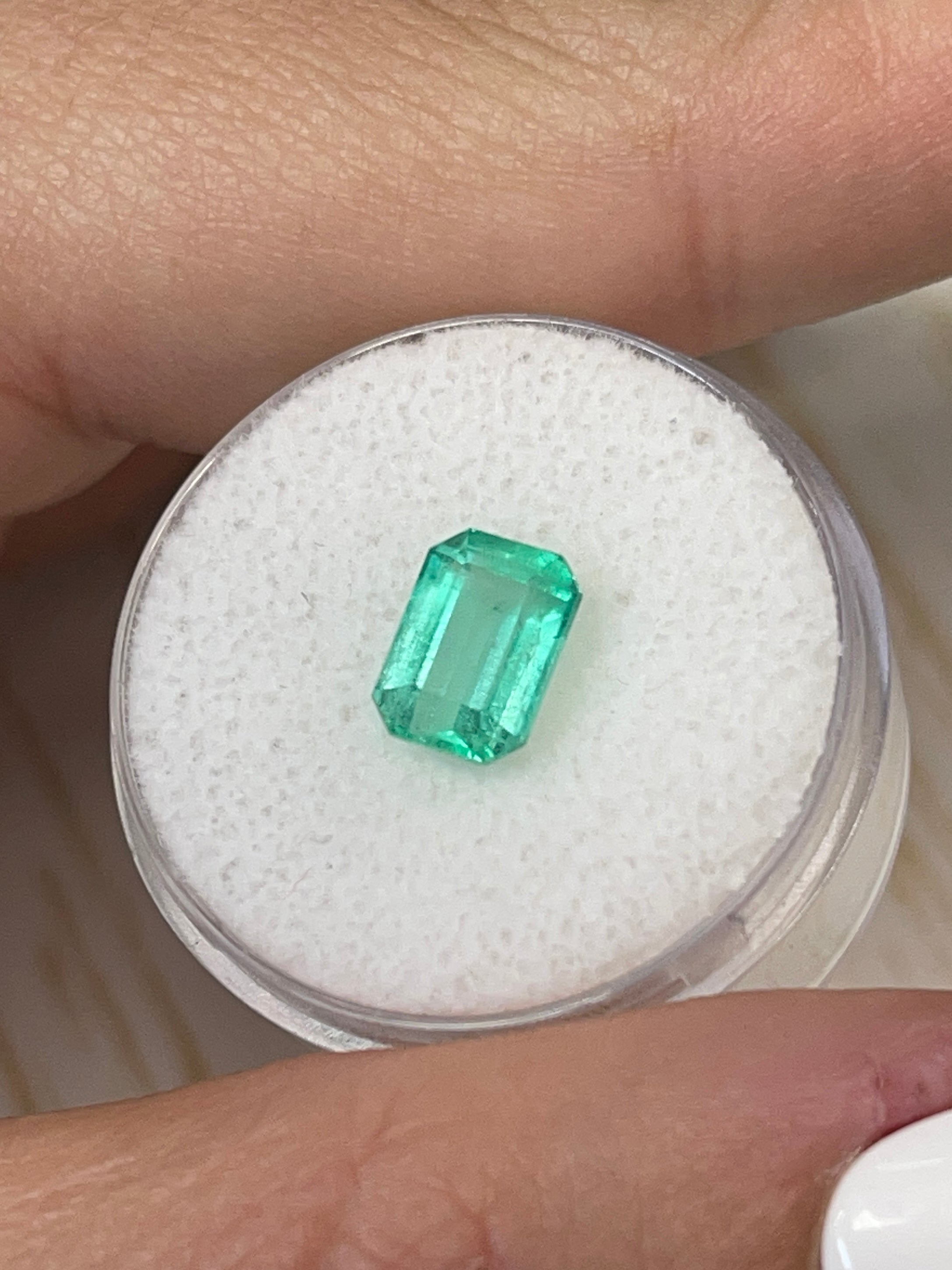 Emerald Cut Loose Colombian Emerald - 1.99 Carat, Light Green