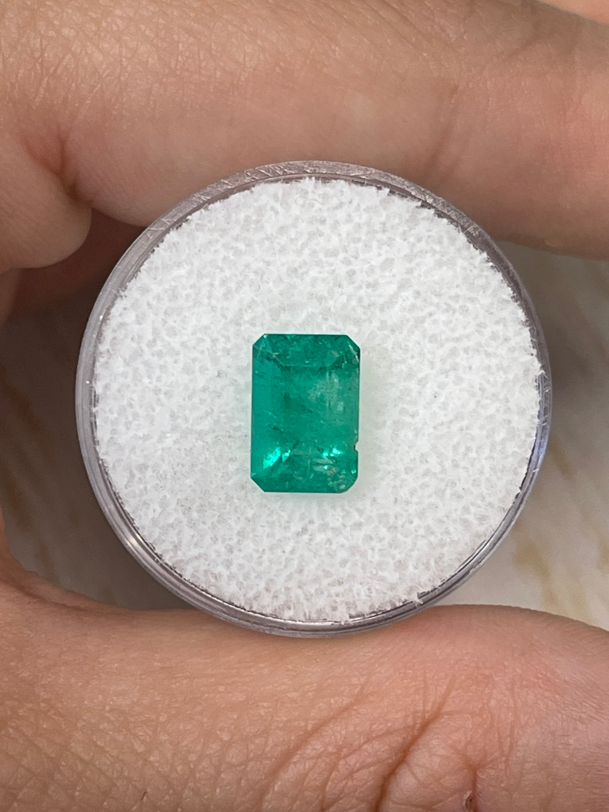 2.09 Carat 10x7 Imperfectly Perfect Natural Loose Colombian Emerald-Elongated Emerald Cut - JR Colombian Emeralds