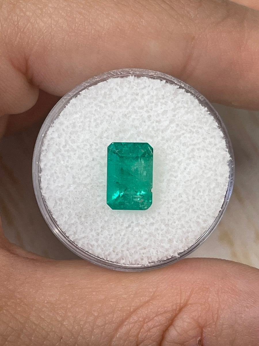 2.09 Carat 10x7 Imperfectly Perfect Natural Loose Colombian Emerald-Elongated Emerald Cut